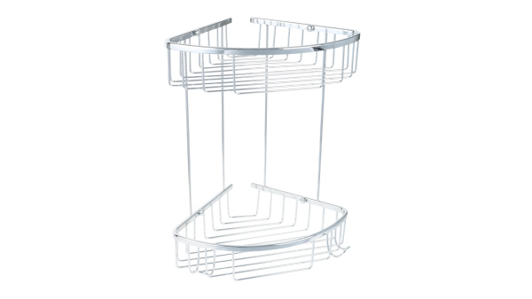 Полка угловая двухэтажная Fixsen Hotel, хром  FX-31051-2